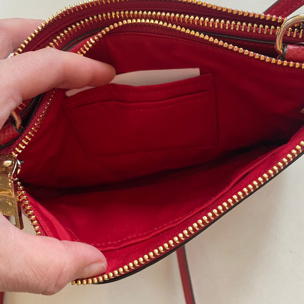 COACH Double Zip Crossbody Red