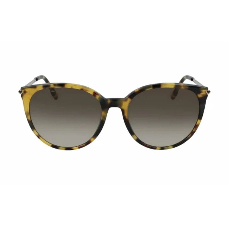 Lacoste Sunglasses Cat Eye Full Rim, Havana/Gold Frame and Grey Gradient Lens L928S214