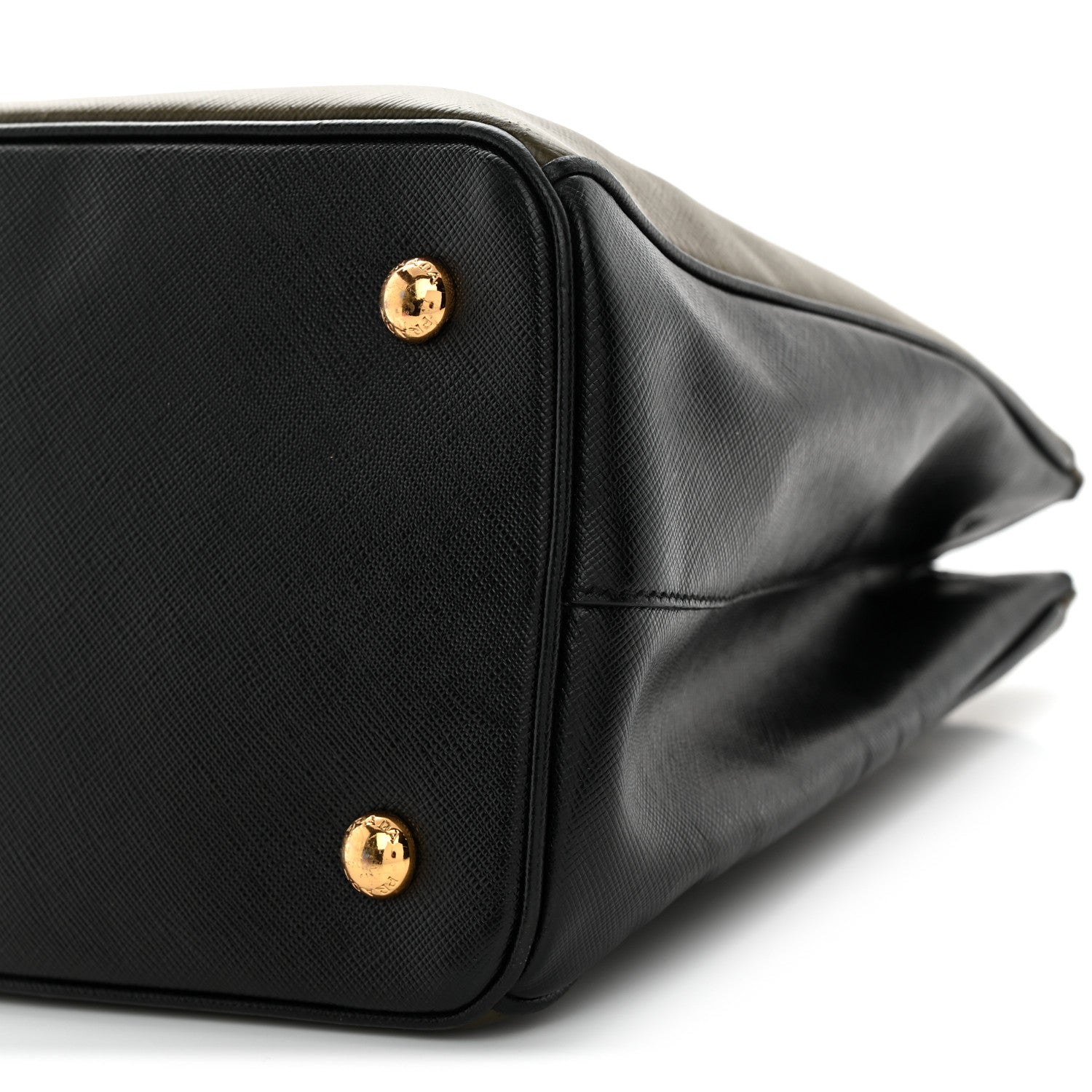 Saffiano Lux Bi-Color Medium Tote Militare Black