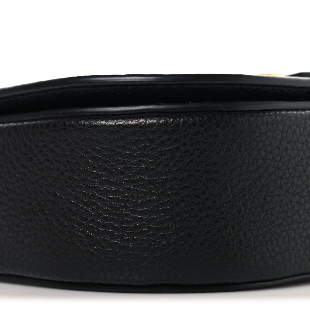 Calfskin Double Gancini Crossbody Black