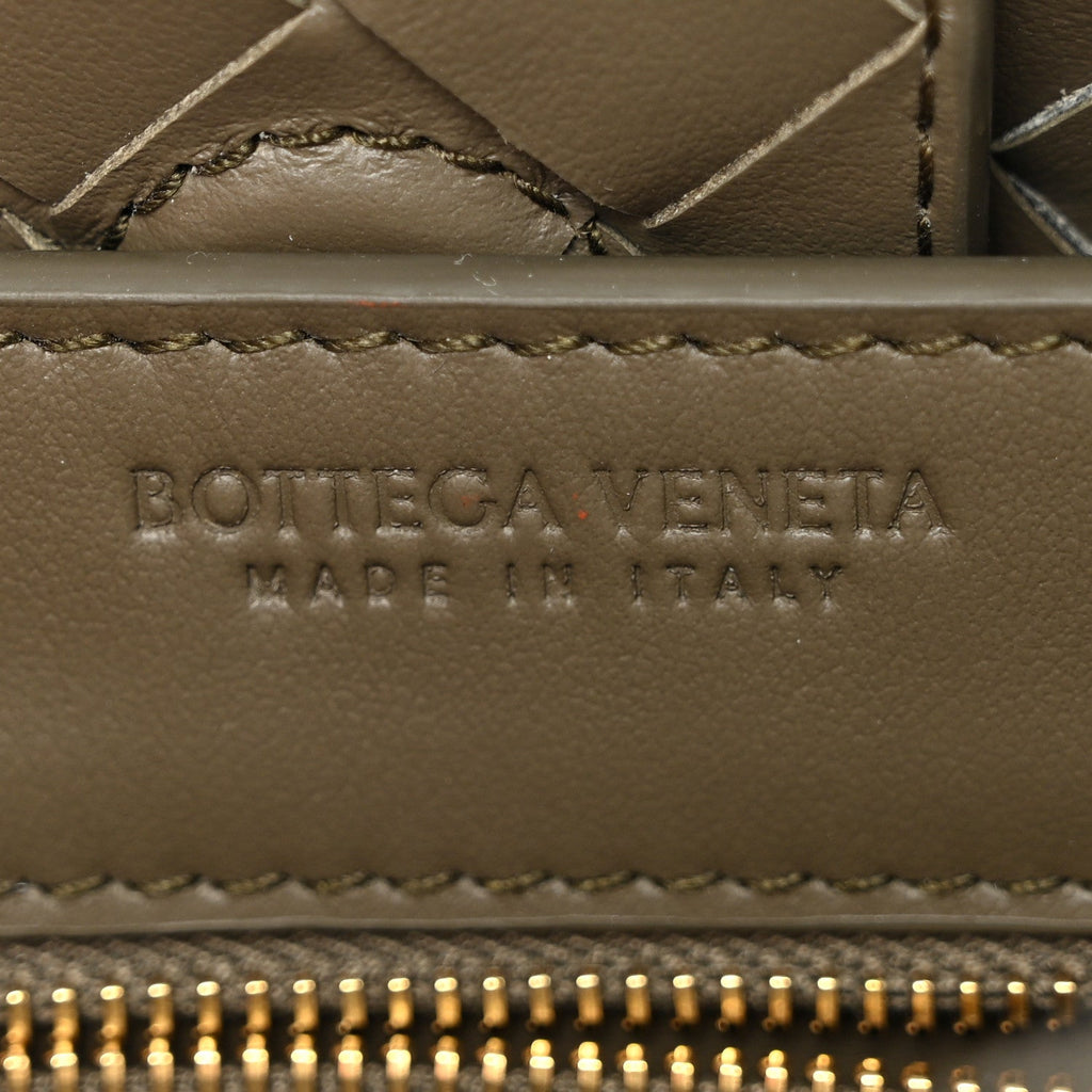 Suede Intrecciato Small Andiamo Shoulder Bag Cypress