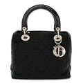 Nylon Cannage Medium Lady Dior Black