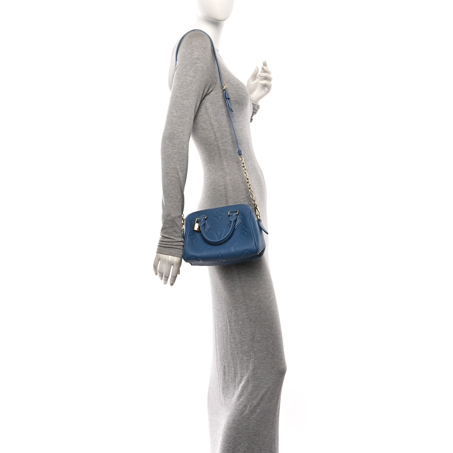 Empreinte Monogram Giant Speedy Bandouliere 20 Blue Jean