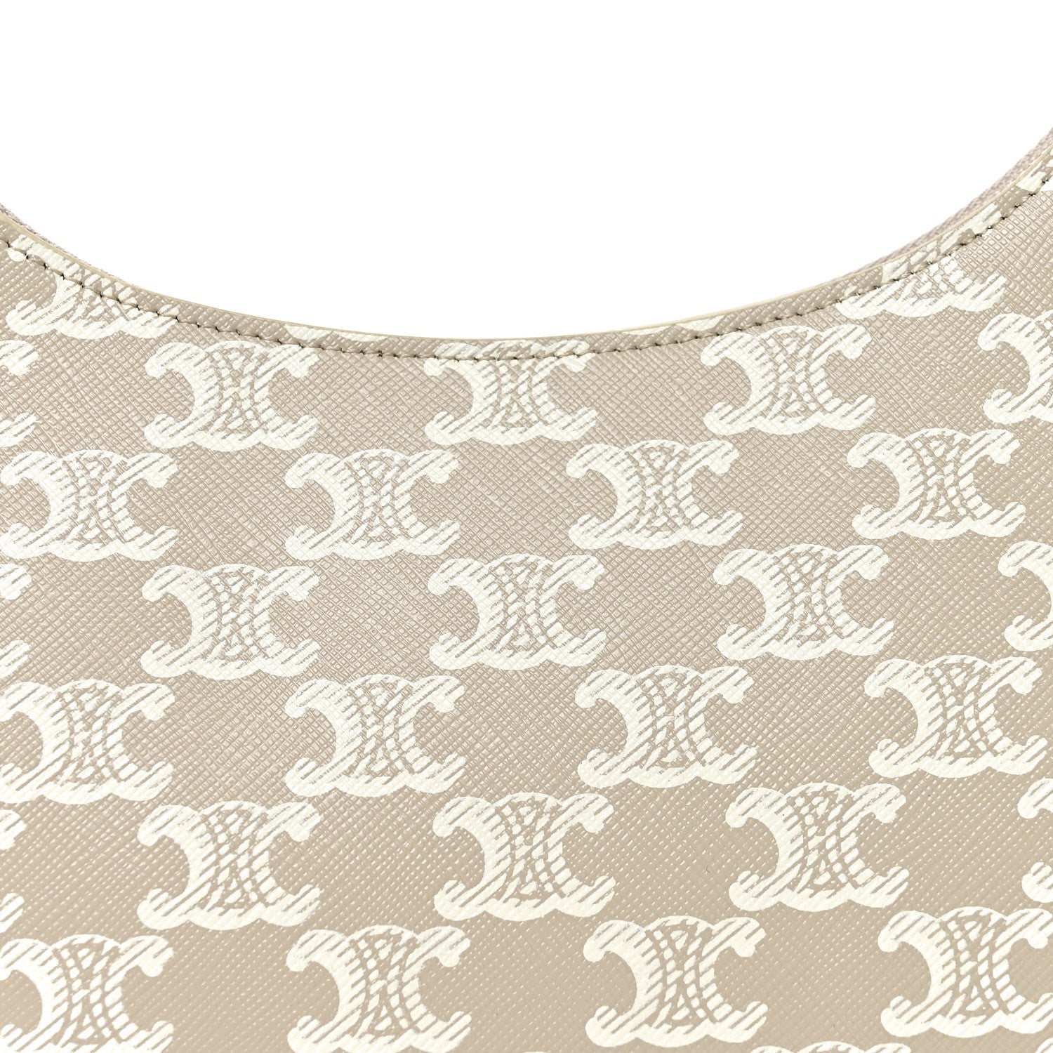 Canvas Calfskin Ava Triomphe Shoulder Bag Grege