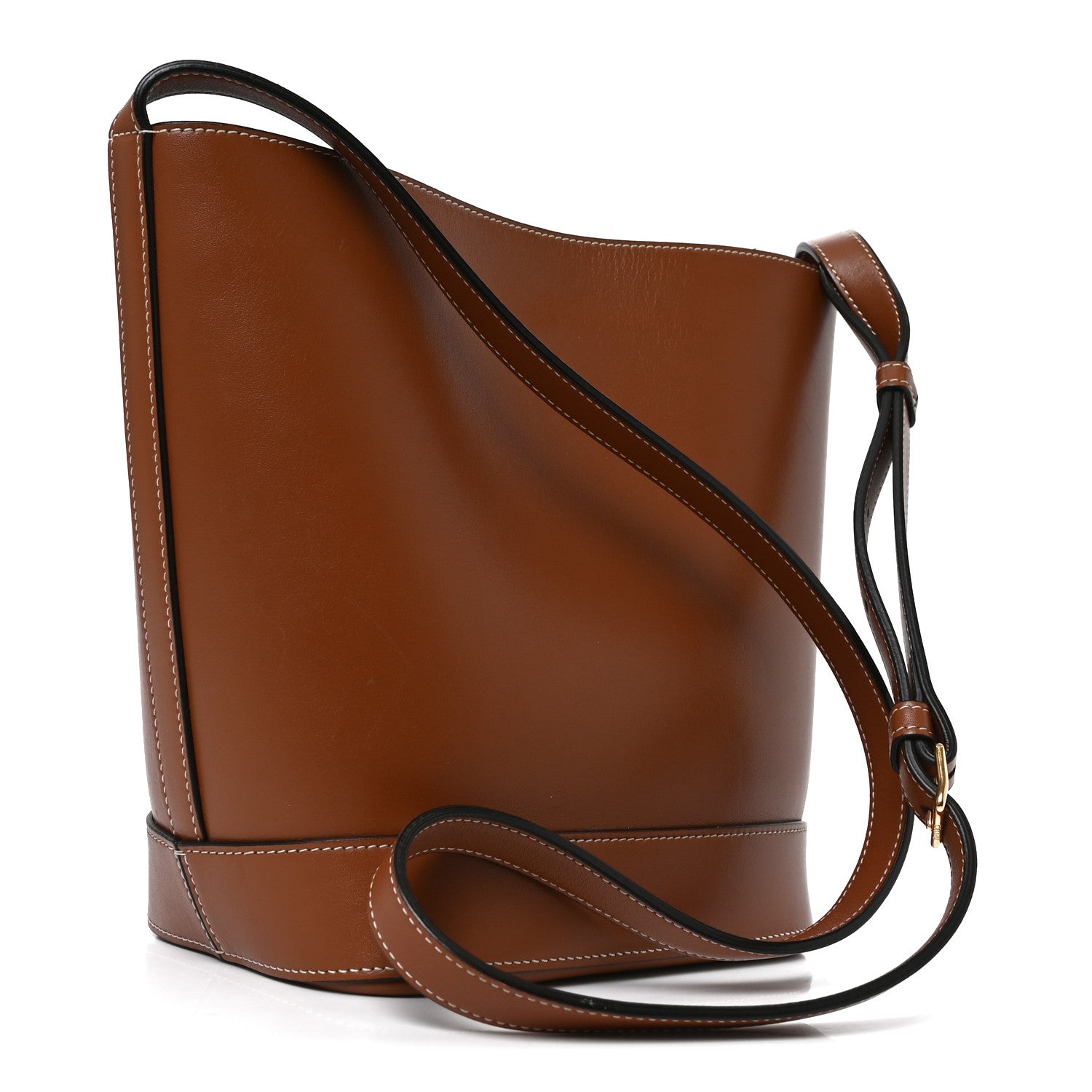 Smooth Calfskin Small Cuir Triomphe Bucket Bag Tan