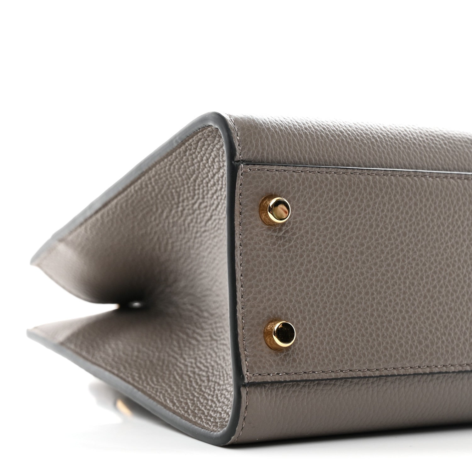 Grainy Calfskin Virtus Top Handle Tote Grey