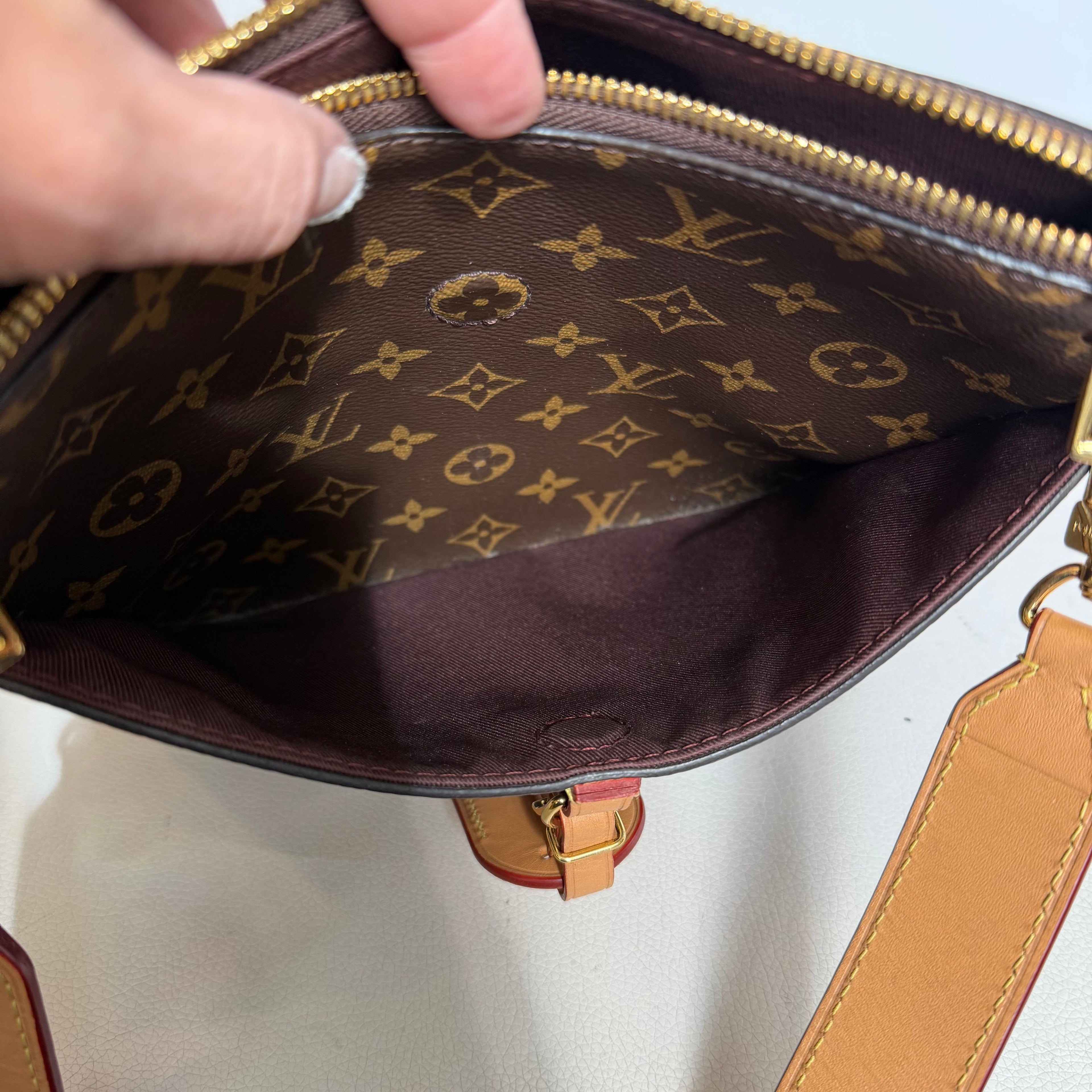 LOUIS VUITTON Monogram Odeon PM Natural Shoulder bag/Crossbody Handbag