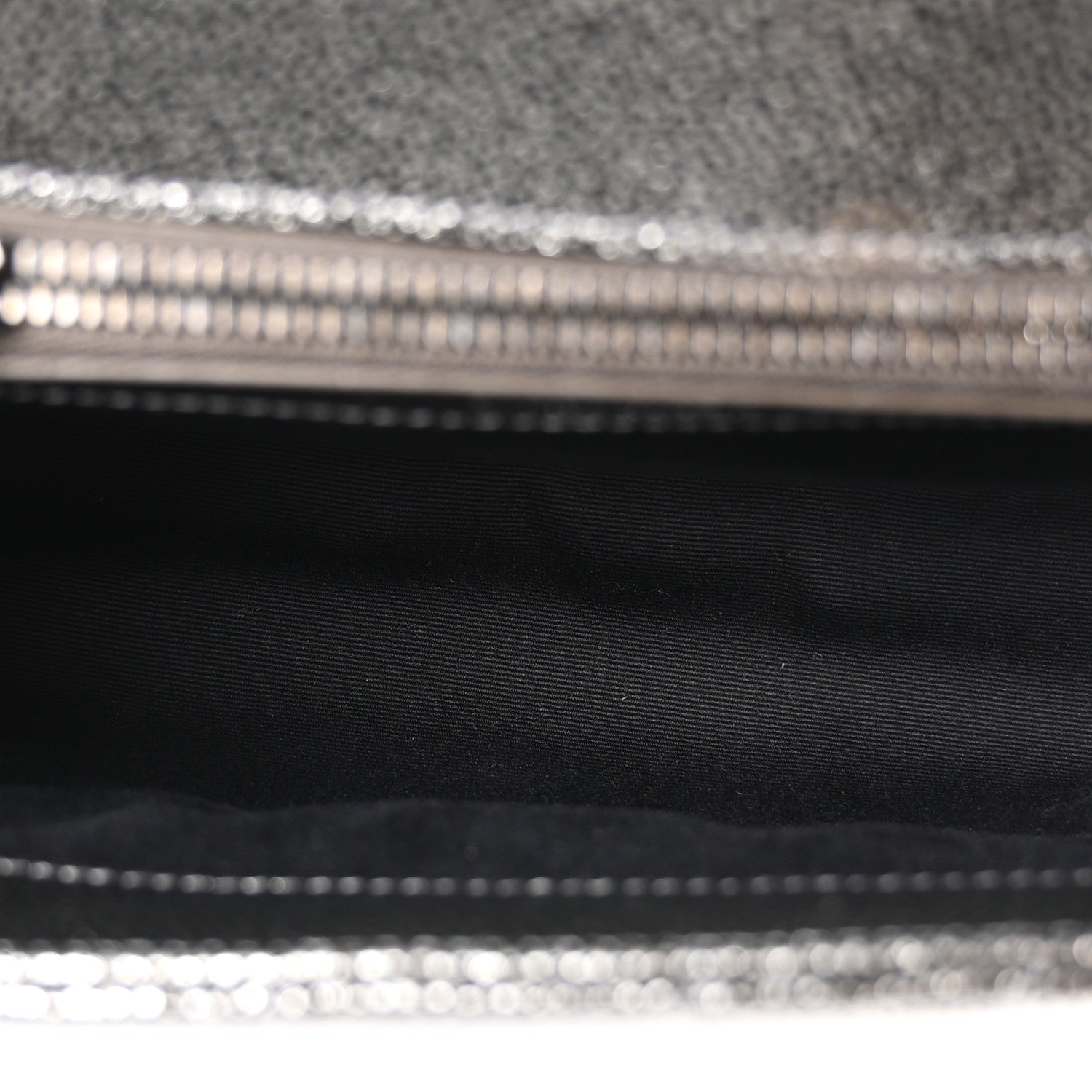 Metallic Grain De Poudre Matelasse Chevron Monogram Medium College Bag Gunmetal