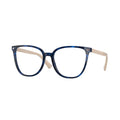 Valentino Eyeglasses Square Full Rim, Blue Havana/Gold Frame and Clear Demo Lenses Lens VA30595031