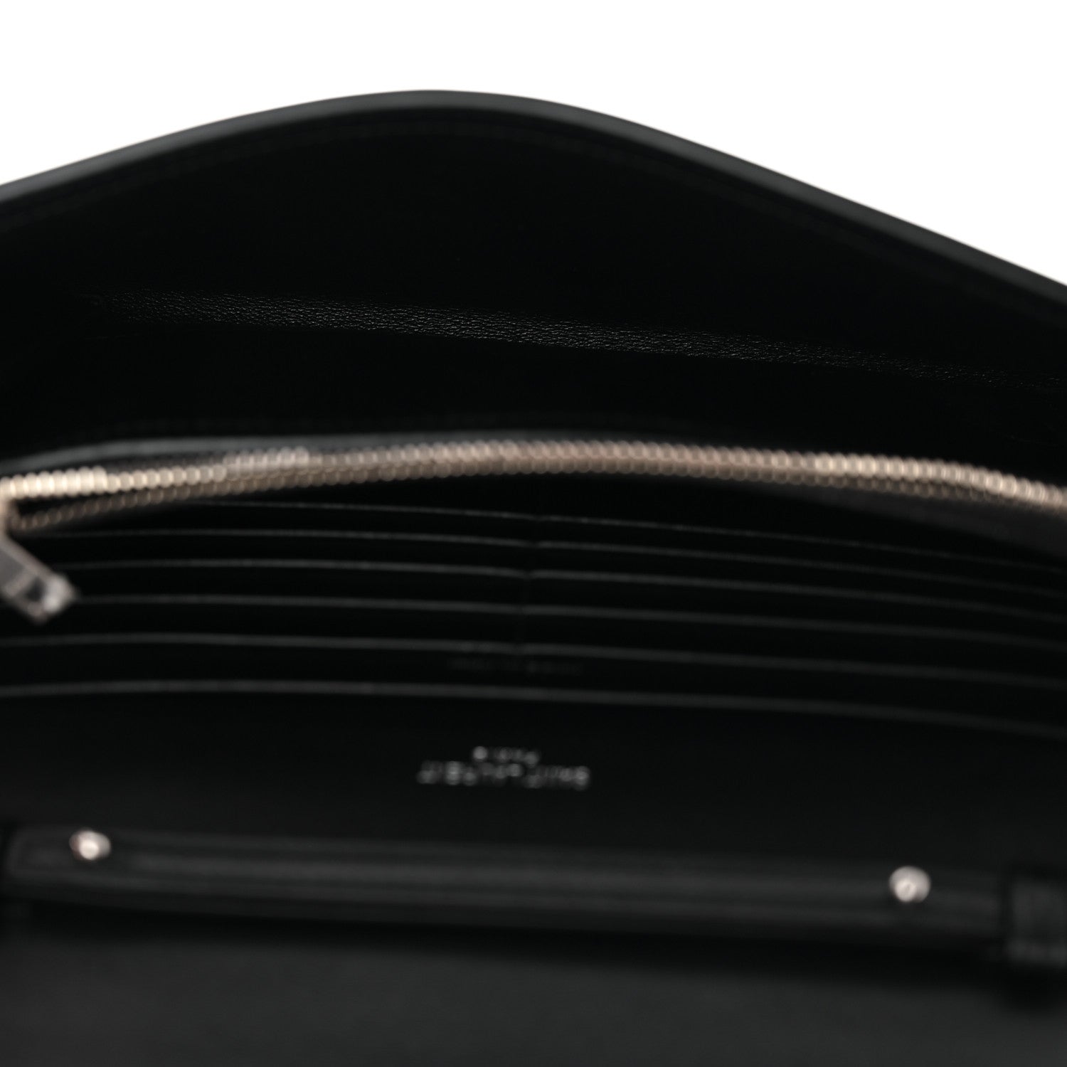 Glazed Calfskin Cassandre Wallet On Chain WOC Black