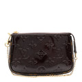 Vernis Monogram Mini Pochette Accessories Amarante