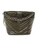 Aged Calfskin Quilted Mad About Quilting Small Hobo Green