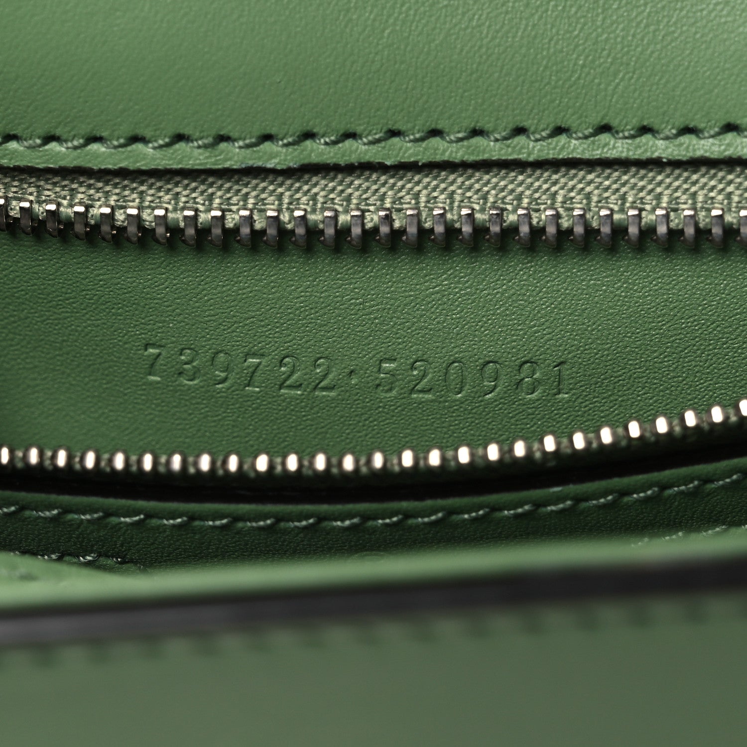 Senna Calfskin Petite GG Top Handle Shoulder Bag Green Soil Grass