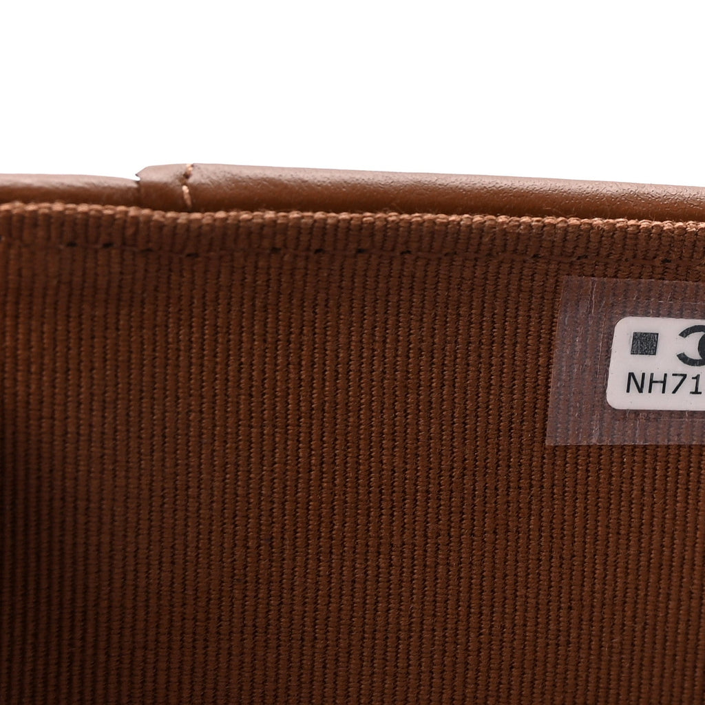 Caviar Quilted Passport Holder Camel