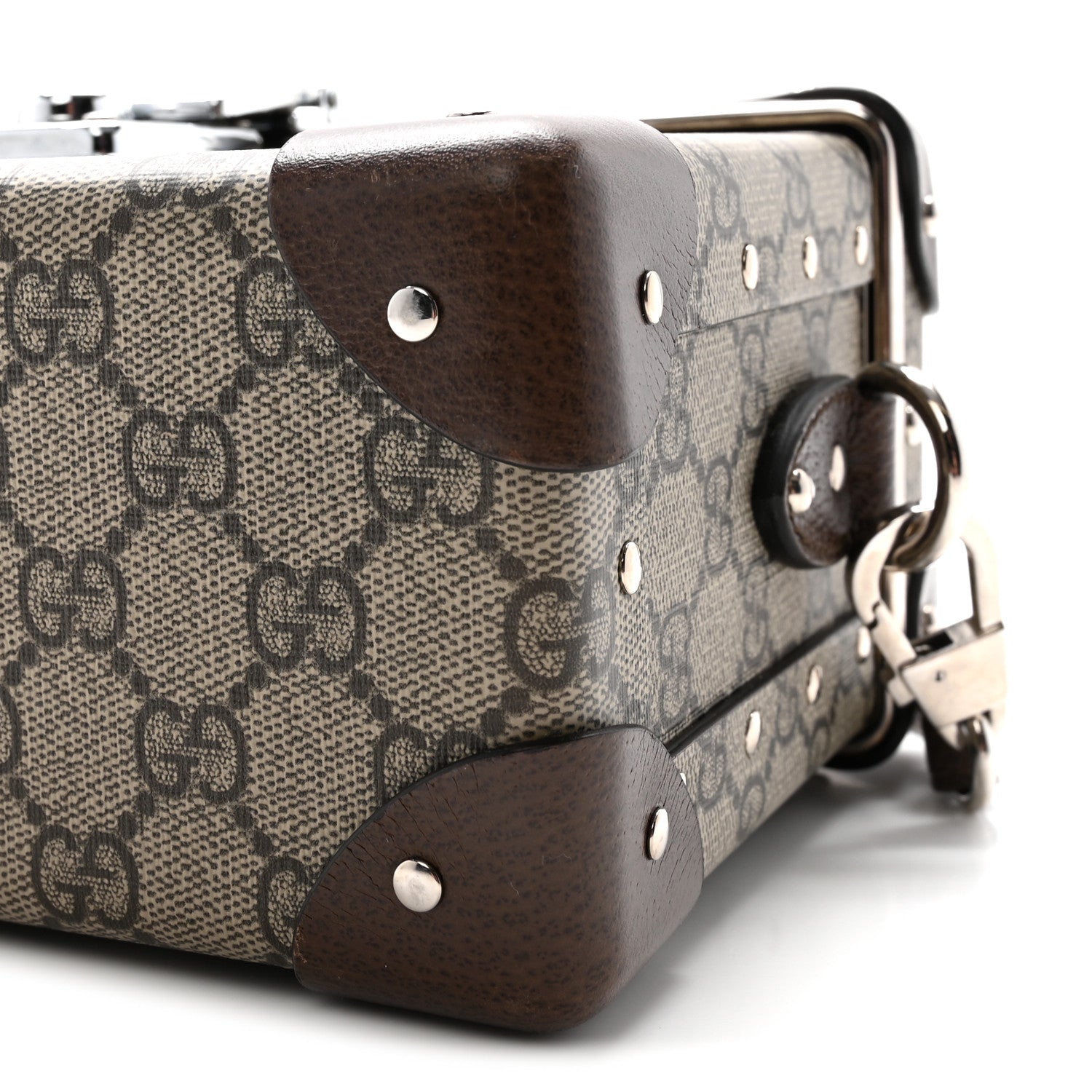 GG Supreme Monogram Globe-Trotter Beauty Case Brown