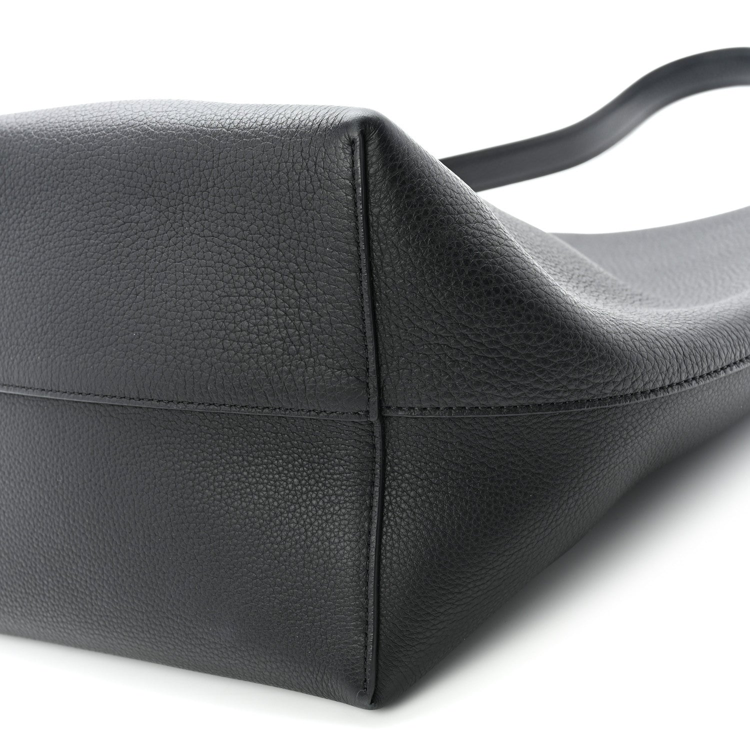 Grained Calfskin Medium N/S Park Tote Black