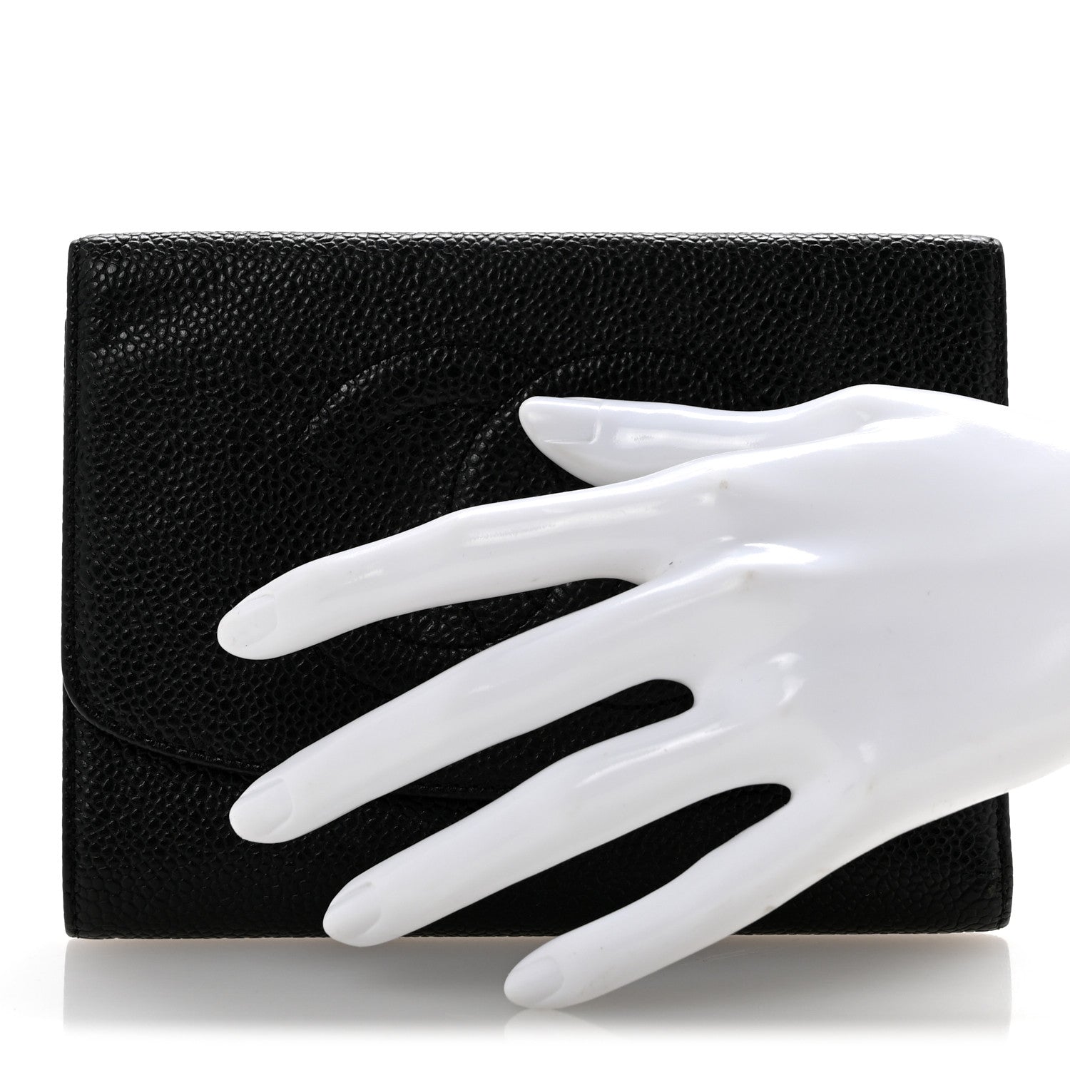 Caviar Timeless CC Compact Wallet Black