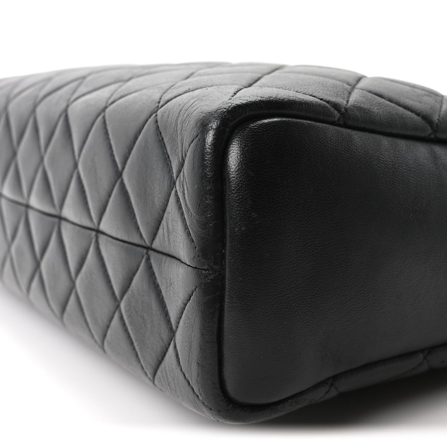 Lambskin Quilted Camera Case Black