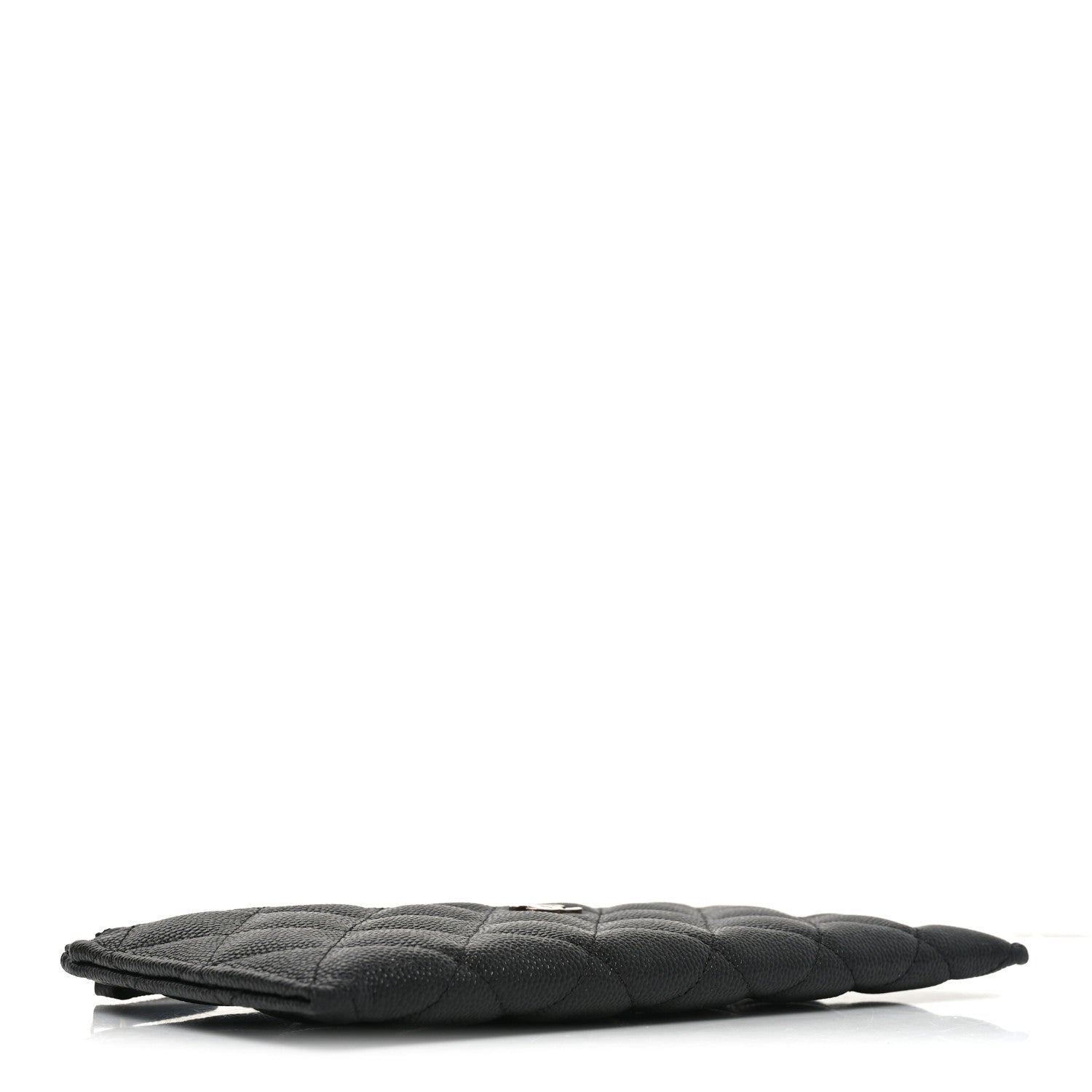 Caviar Quilted Classic Zip Pouch Black