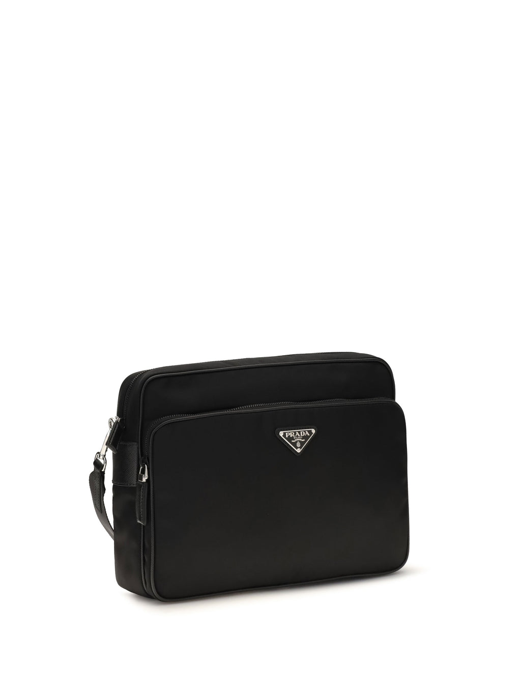 Prada Men Re-Nylon And Leather Shoulder Bag