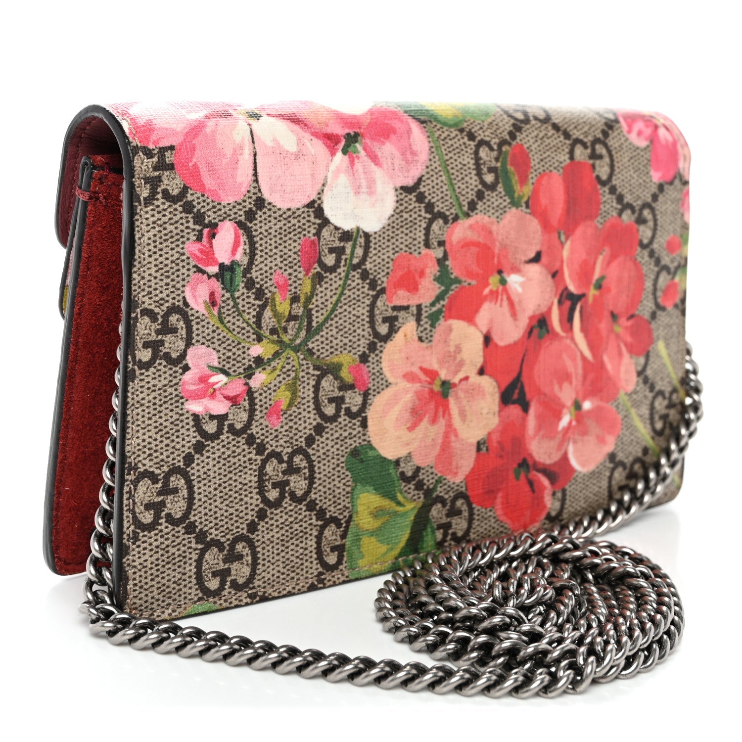 GG Supreme Monogram Blooms Super Mini Dionysus Shoulder Bag Beige Multicolor Dry Rose