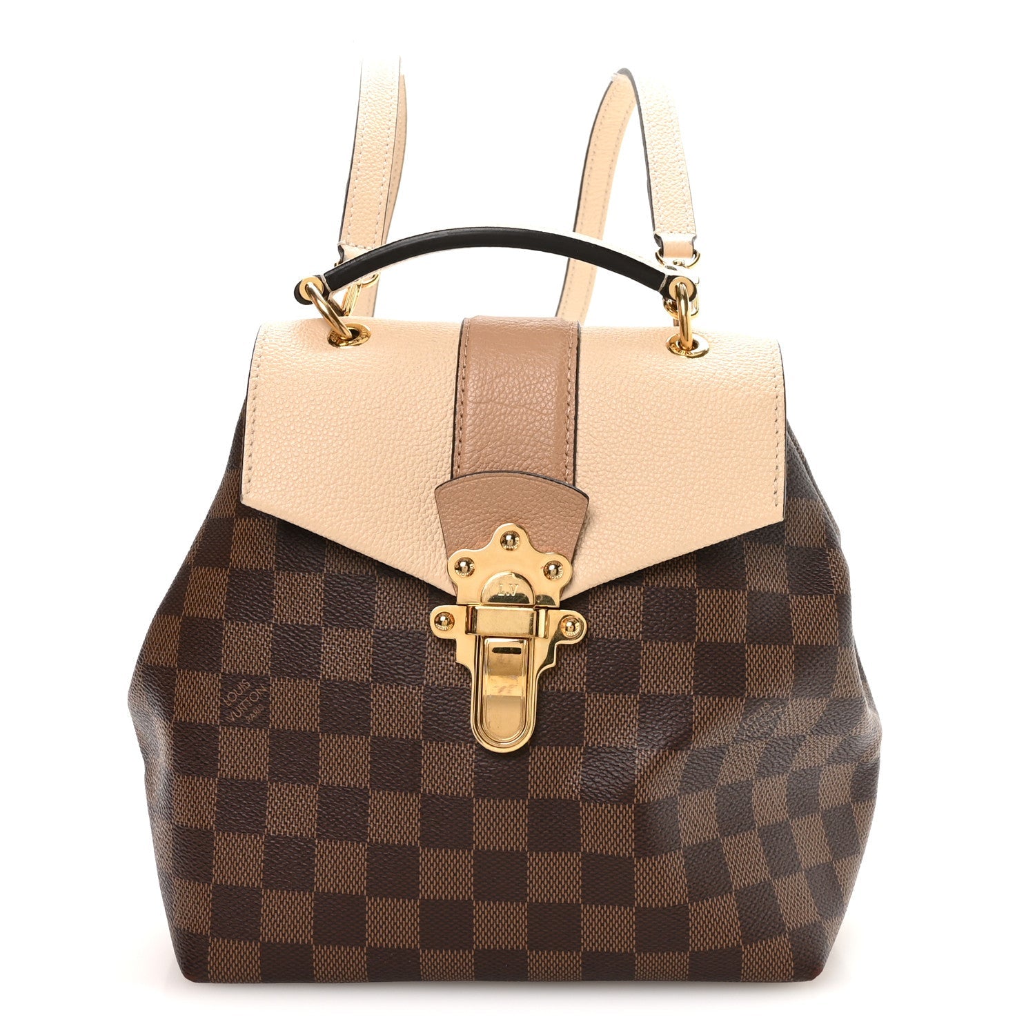 Damier Ebene Clapton Backpack Creme