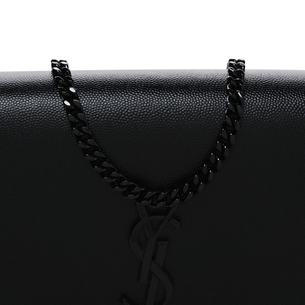 Grain De Poudre Medium Classic Monogram Monochrome Kate Satchel Black
