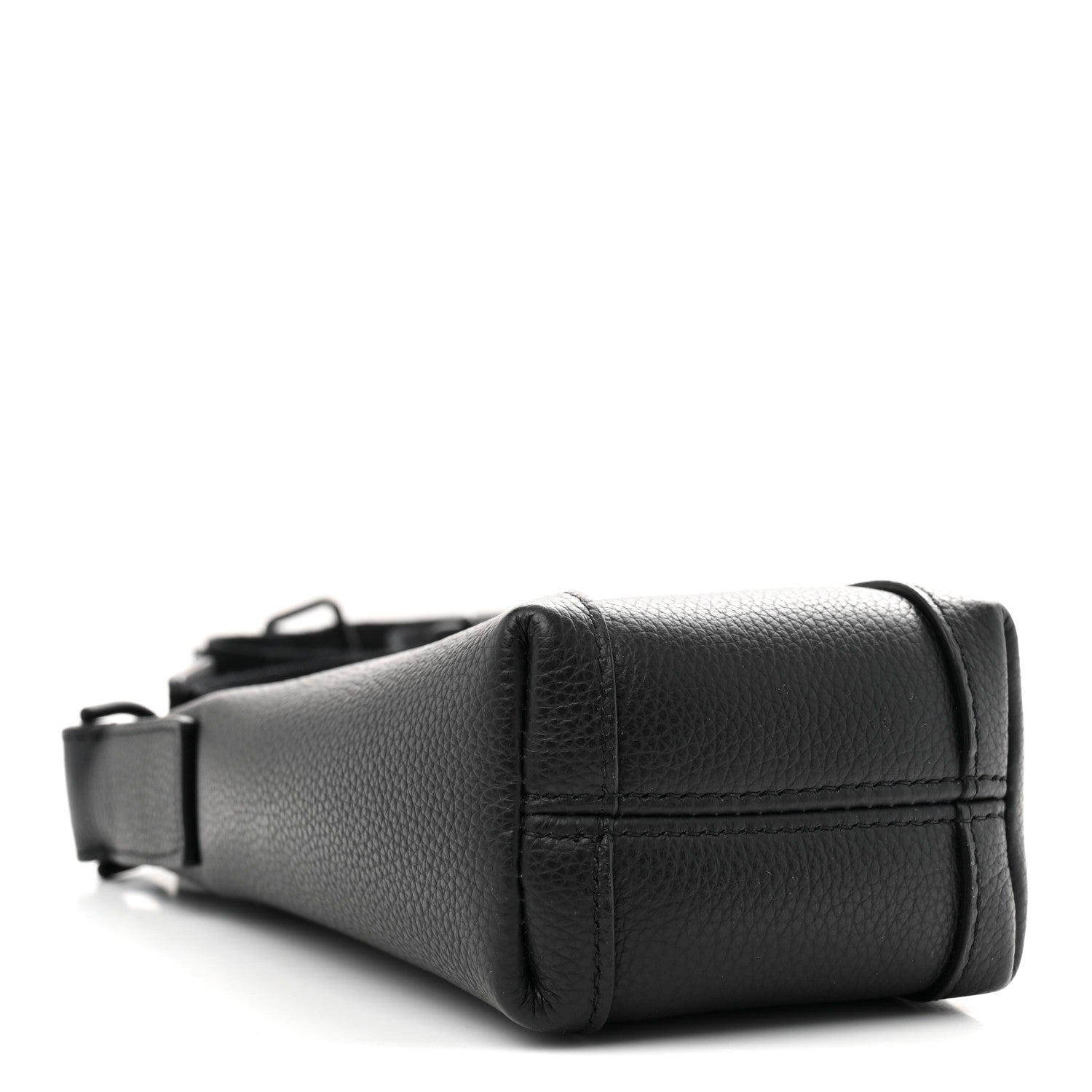 Calfskin Hourglass Phone Holder Bag Black
