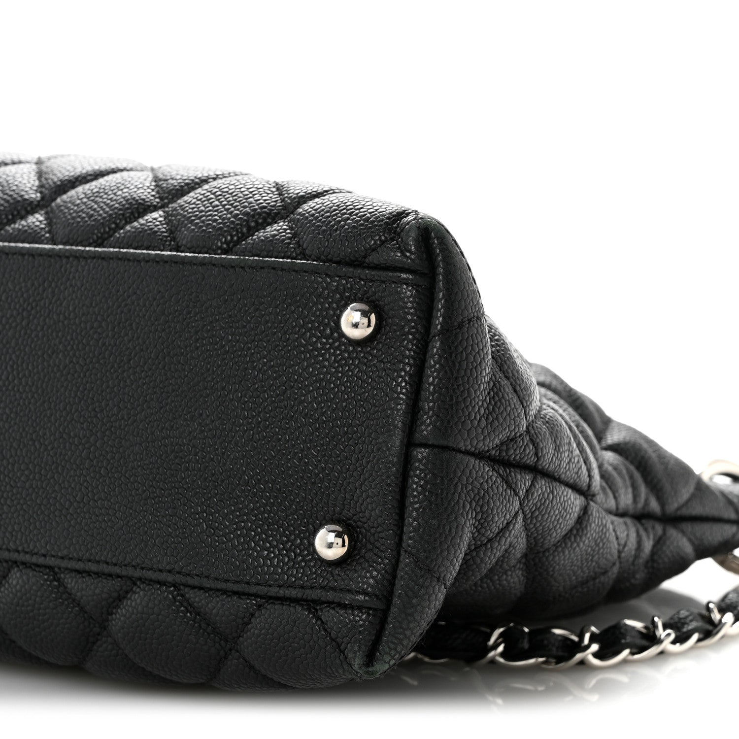 Caviar Quilted Easy Zip Tote Black