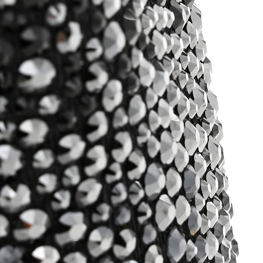Strass Lambskin Mini Bucket Bag Black