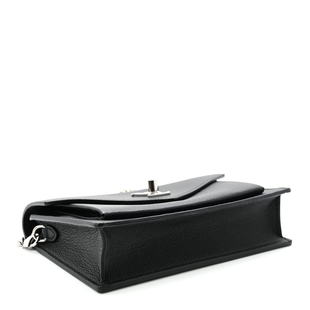 Soft Calfskin My Lockme Chain Pochette Black
