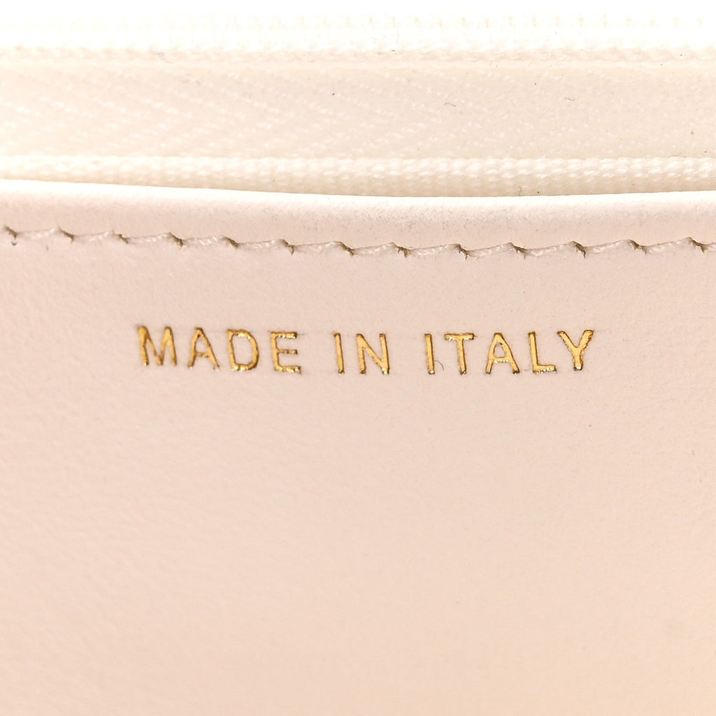 Lambskin Quilted Resin CC Mini Flap Bag White Black