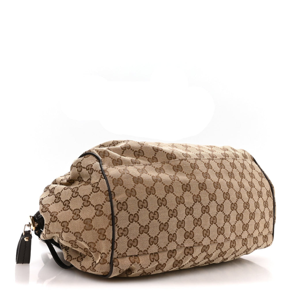 Monogram Medium Sukey Boston Bag Brown
