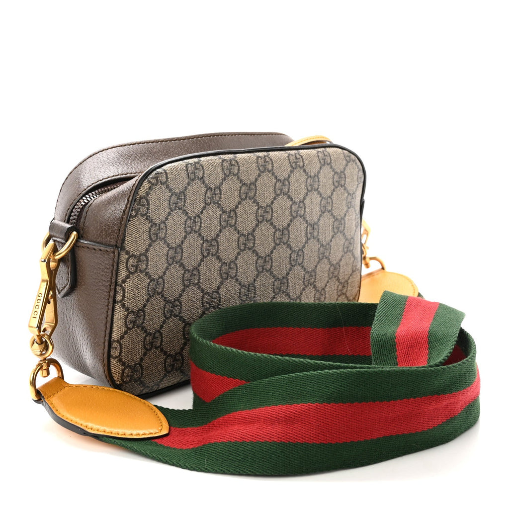 GG Supreme Monogram Web Neo Vintage Shoulder Bag Beige New Acero Crop