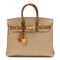 Togo Horseshoe Birkin 25 Trench Gold