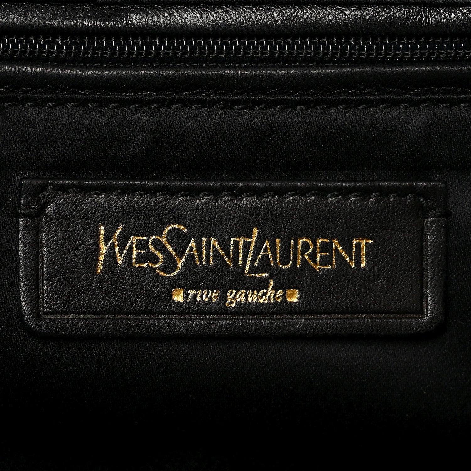Textured Patent Y-Mail Tote Black