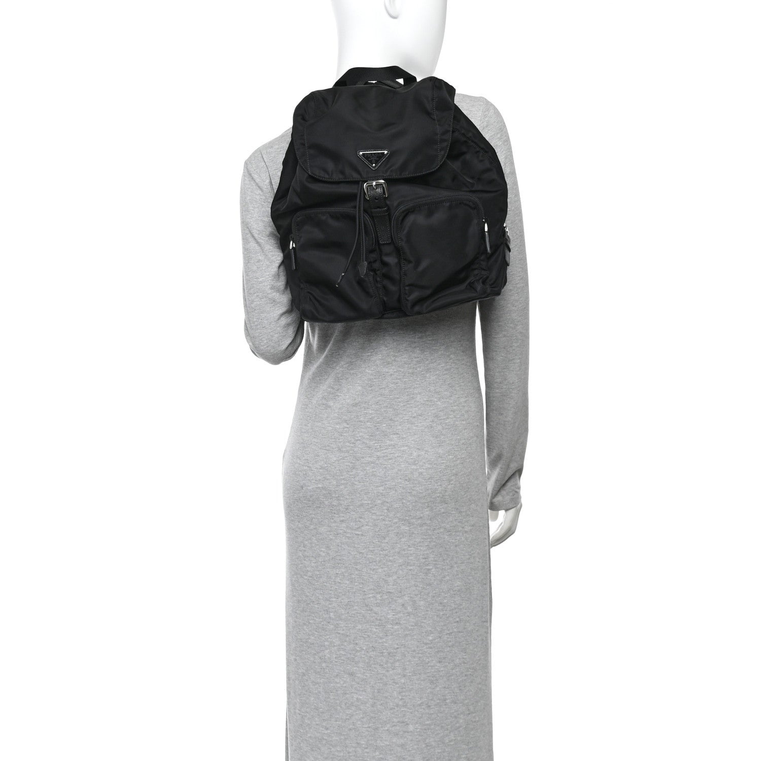 Nylon Vela Large Backpack Black