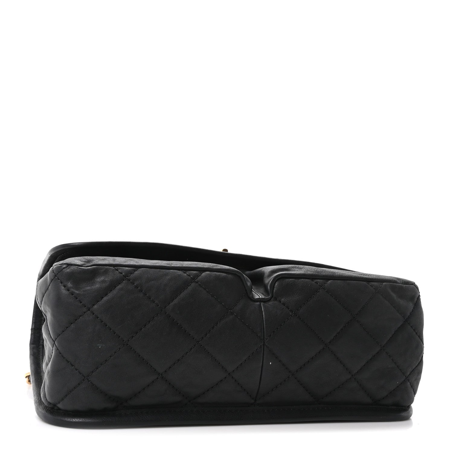 Aged Calfskin Quilted 2.55 Reissue Chain Flap  Black