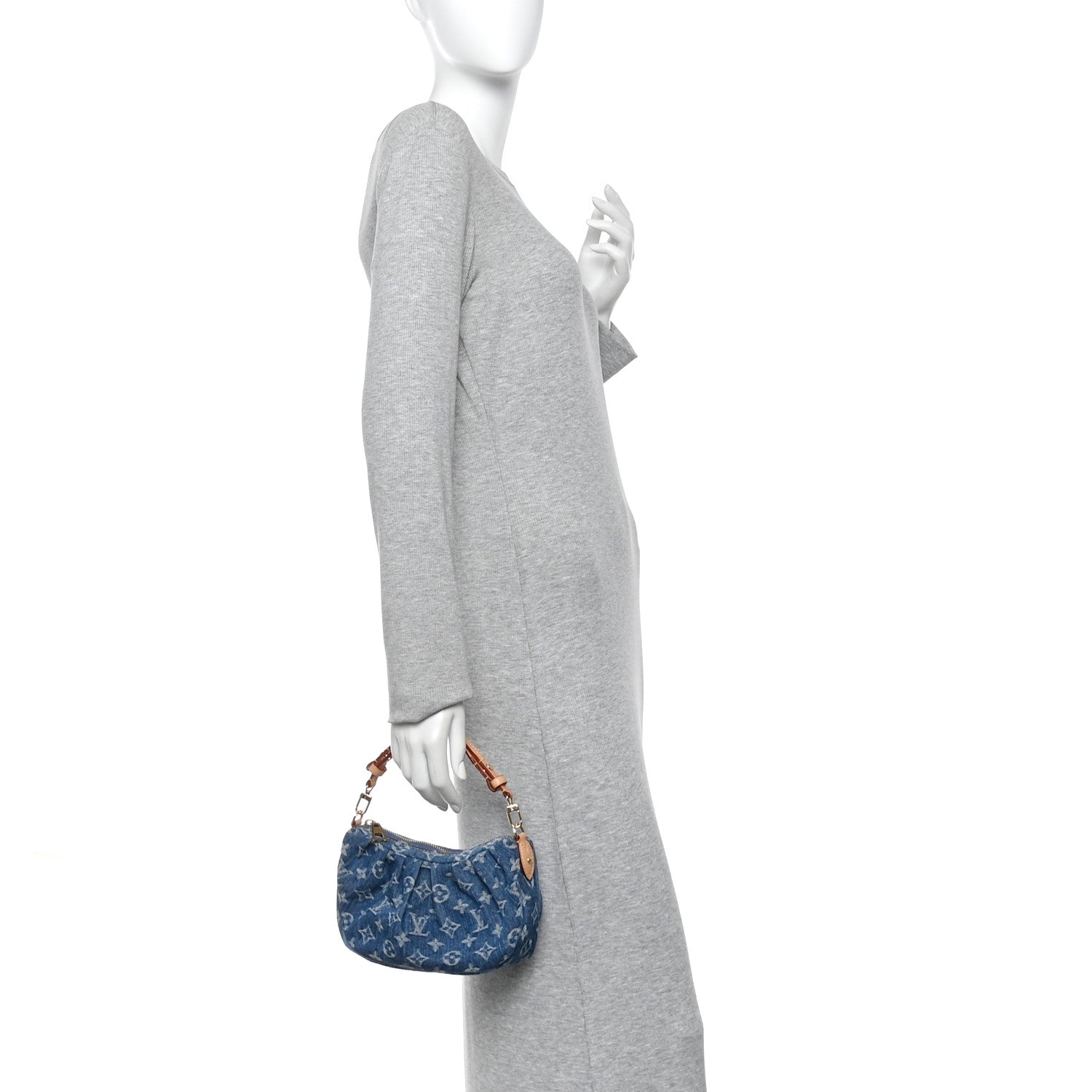 Monogram Denim Pochette Valley Blue