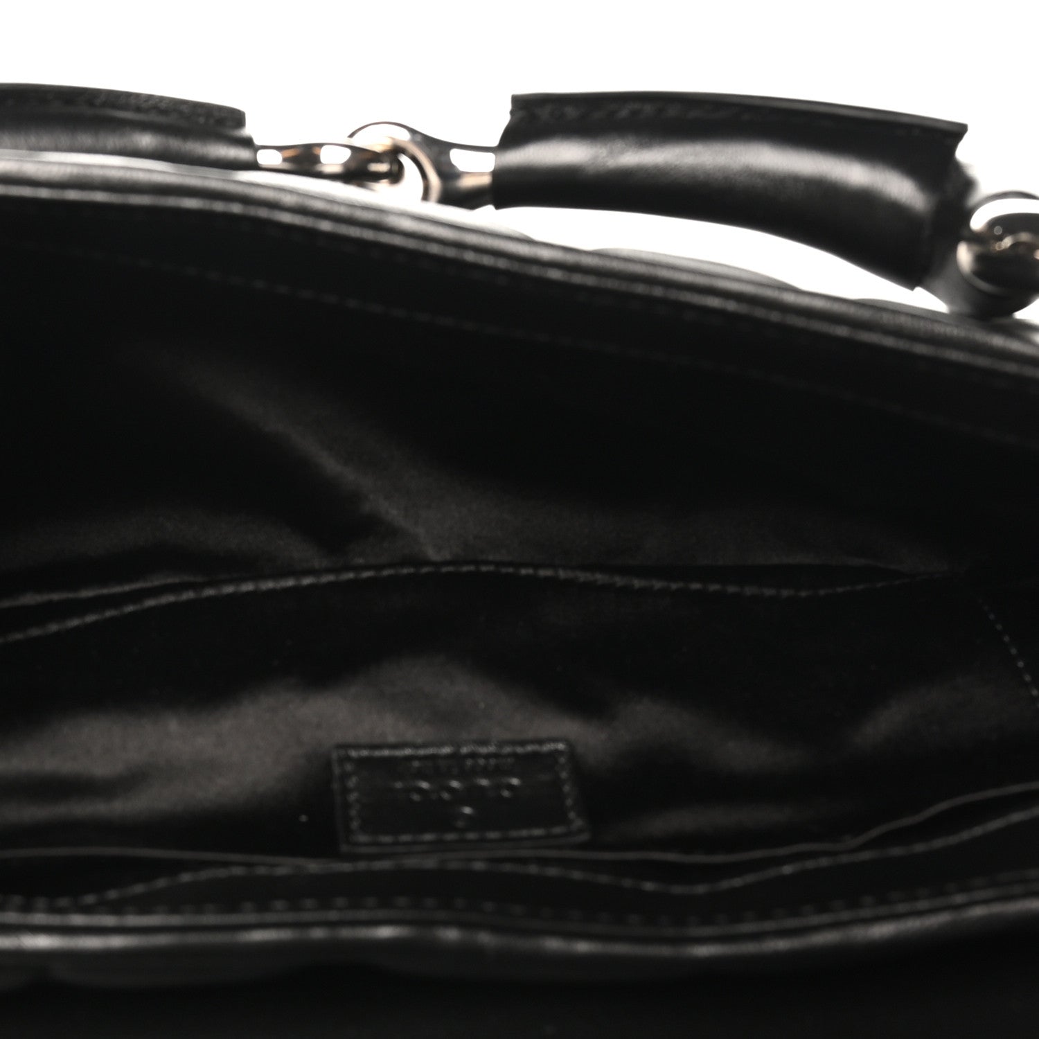 Nappa Vertical Matelasse Medium Maxi Horsebit Chain Shoulder Bag Black