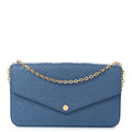 Empreinte Pochette Felicie Chain Wallet Blue Jean