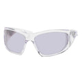 Givenchy Sunglasses Geometric Full Rim, Transparent Frame and Grey with Silver Mirror Lens GV40051I26C
