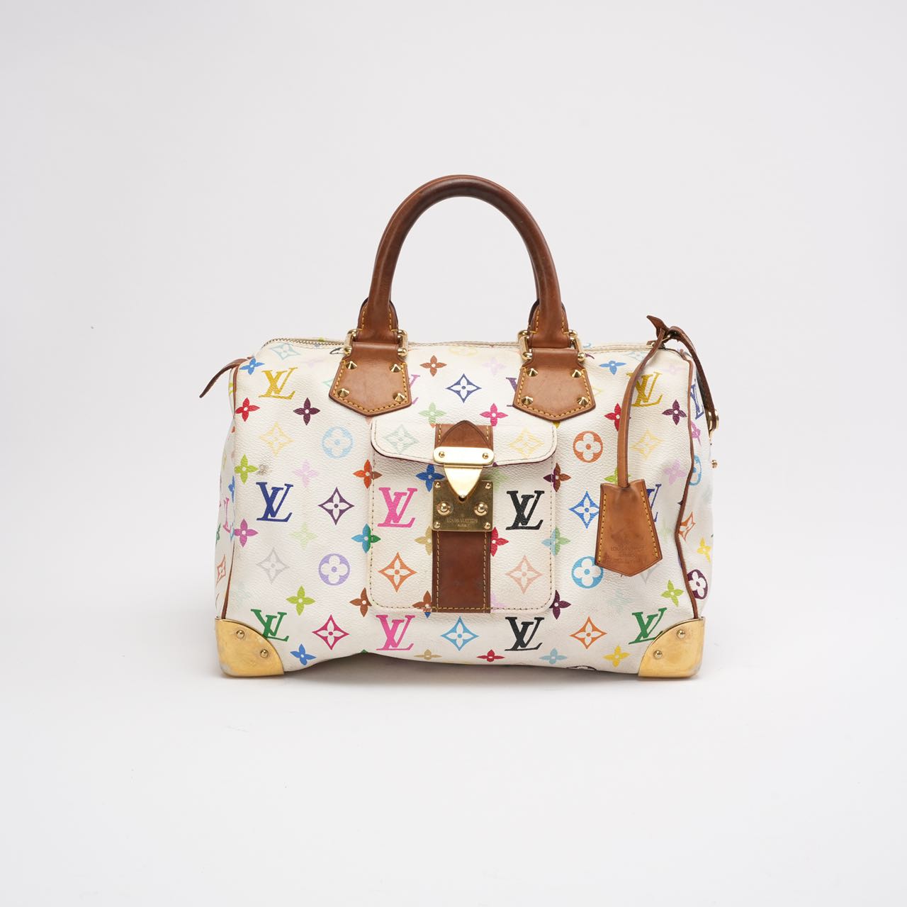 Louis Vuitton Vintage White Murakami Speedy 30 Bag 2005