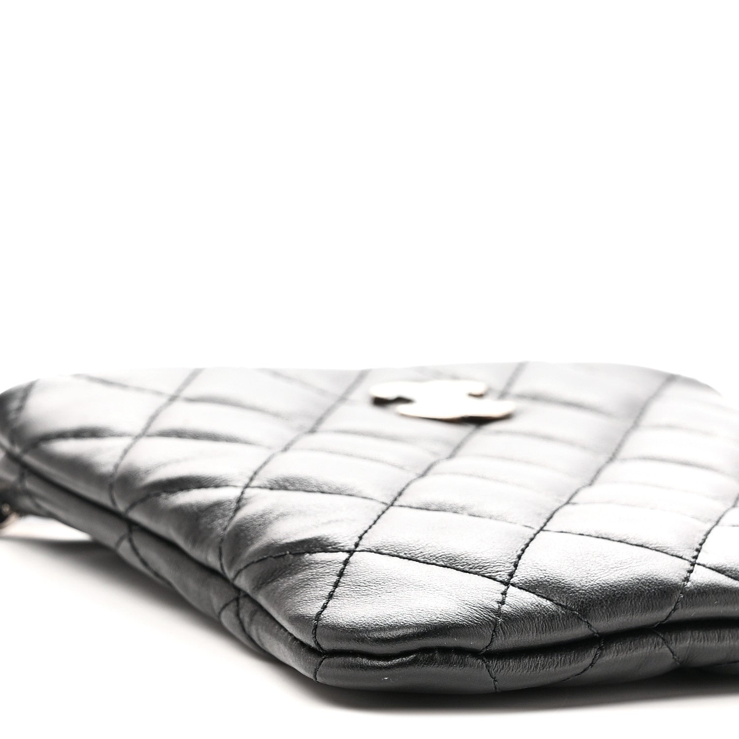 Lambskin Quilted Uniform Crossbody Bag Black
