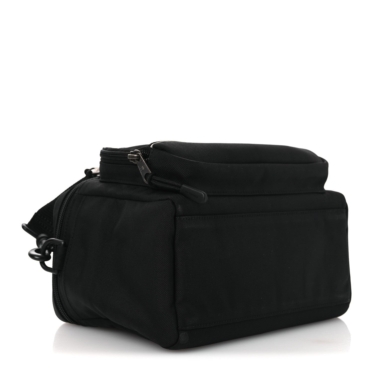 Nylon Logo Sport Camera Bag Black