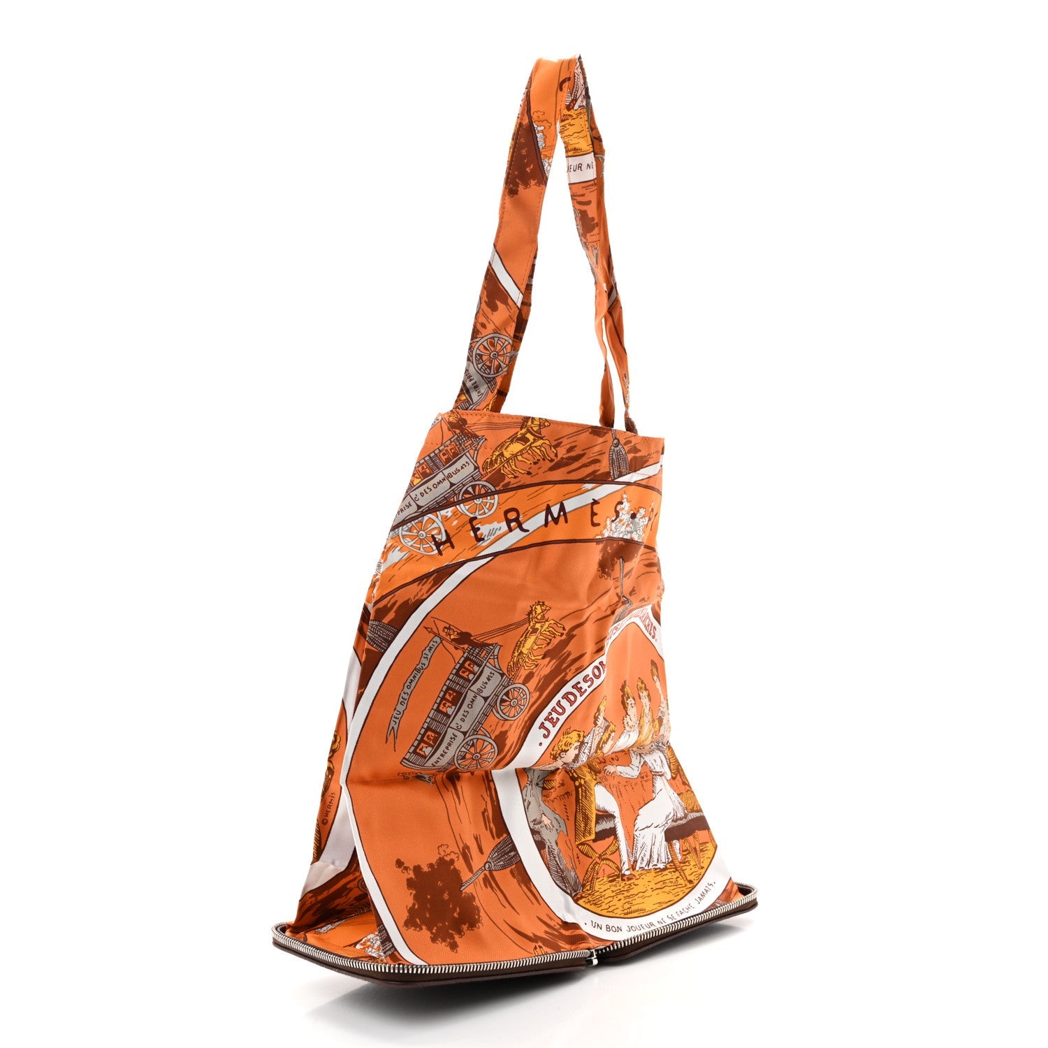 Buffle Silky Jeu Des Omnibus Et Dames Blanches Pop Shopper Tote Orange Multicolor