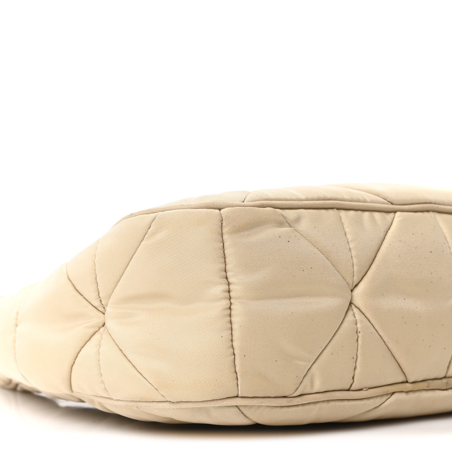 Re-Nylon Triangle Quilted Padded Patchwork System Shoulder Bag Deserto
