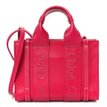 Calfskin Mini Woody Ribbon Tote Fizzy Pink