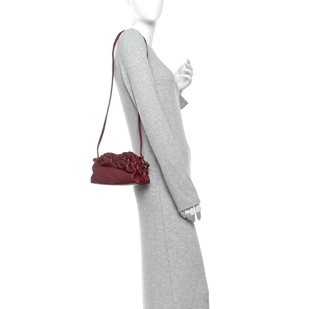 Lambskin Mini Cloud Clutch Pomegranate