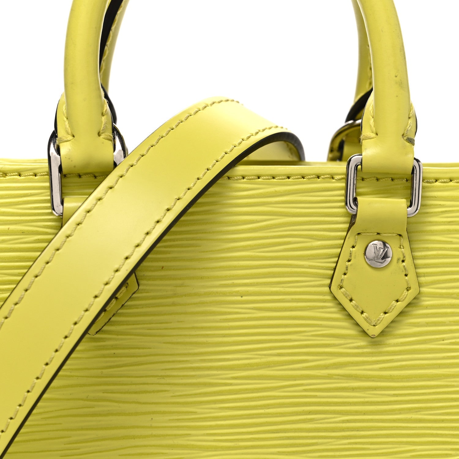 Epi Petit Sac Plat Yellow Citron